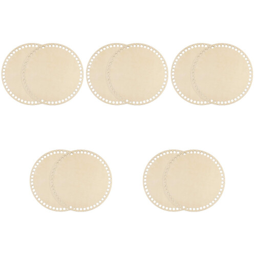 10Pièces Base En Bois Pour Sac Panier DIY Couleur 2