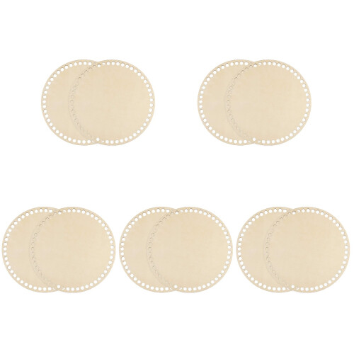 10Pièces Base En Bois Pour Sac Panier DIY Couleur 1