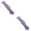 2Pièces Ruban Violet Fleuri Brodé Appliques Mariage 6