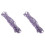 2Pièces Ruban Violet Fleuri Brodé Appliques Mariage 2