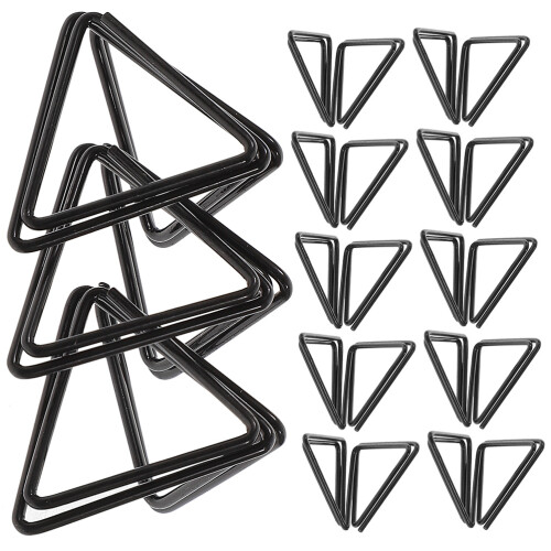 72Pièces Porte-Notes Aluminium Noir Clip Pratique