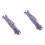 2Pièces Ruban Violet Fleuri Brodé Appliques Mariage 4
