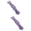 2Pièces Ruban Violet Fleuri Brodé Appliques Mariage 7