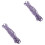 2Pièces Ruban Violet Fleuri Brodé Appliques Mariage 3