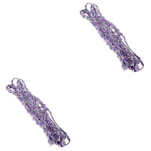 2Pièces Ruban Violet Fleuri Brodé Appliques Mariage 2