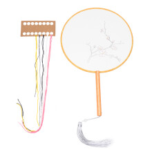2Pièces Kit Artisanal Éventail Pré-Imprimé Facile À Utiliser Déco