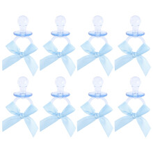 40Pièces Sucettes Bébé Nœud Bleu Accessoires Décor Baby Shower