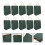 30Pièces Sacs Kraft Papier Vert Épais Pour Café Rangement 10