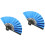 2Pièces Mini Éventail Pliable Bleu Bambou Papier Cadeau Original 6