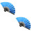 2Pièces Mini Éventail Pliable Bleu Bambou Papier Cadeau Original 8