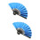 2Pièces Mini Éventail Pliable Bleu Bambou Papier Cadeau Original 9