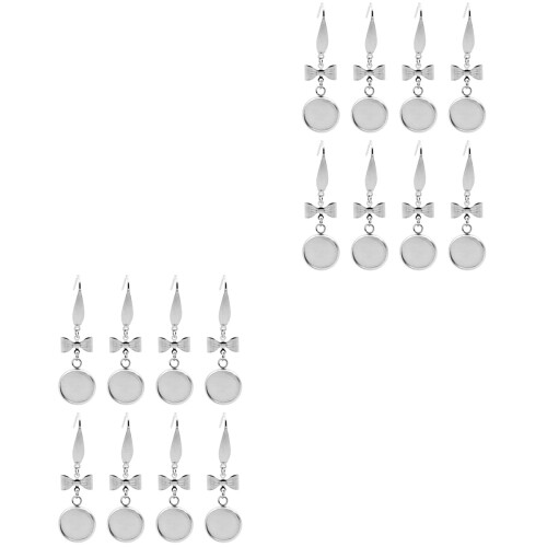 40Pièces Accessoires Boucles D'oreilles Argentées Pour DIY 2