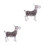 2Pièces Cadeau Chèvre Gris 7