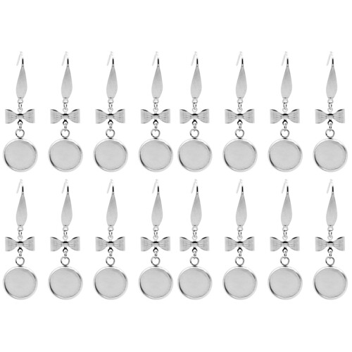 40Pièces Accessoires Boucles D'oreilles Argentées Pour DIY 1