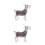 2Pièces Cadeau Chèvre Gris 6