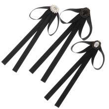 9Pièces Noeuds Longs Noir Femme Style Japonais Chic