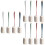 12Pièces Brosse Long Éponge Nettoyage Flacons 6