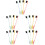 20Pièces Brosse Sourcils Brosses Petites Double Embout Multi 6