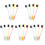 20Pièces Brosse Sourcils Brosses Petites Double Embout Multi 2