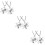 3Ensembles Colliers Puzzle En Acier Argenté Confortables 9