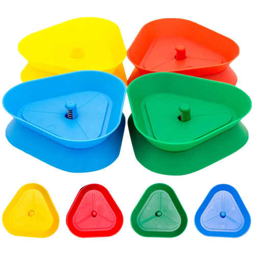 40Pièces Support Cartes Poker Triangle Durable ABS Couleurs Variées