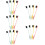 20Pièces Brosse Sourcils Brosses Petites Double Embout Multi 11
