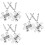 3Ensembles Colliers Puzzle En Acier Argenté Confortables 7