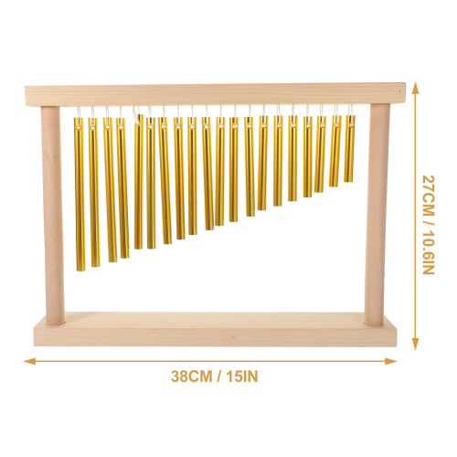 1Ensemble Jeu De Carillon 20 Tons Bois Et Tubes Cuivre 1