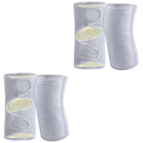 2Paires -Genoux Isolants Clair Confortable Élastique Hiver 2