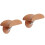 2Ensembles Support Casque Pratique Alliage Et Bois Khaki 4