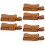 6Pièces Boîte Protection Harmonica Cuir Marron Portable 8