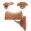 2Ensembles Support Casque Pratique Alliage Et Bois Khaki 10