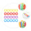 20Pièces Anneaux Créatifs ABS Couleurs Assorties 3