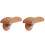2Ensembles Support Casque Pratique Alliage Et Bois Khaki 2