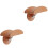 2Ensembles Support Casque Pratique Alliage Et Bois Khaki 3