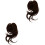 2Pièces Extensions Clip Synthétiques Marron Style Bun 5