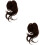 2Pièces Extensions Clip Synthétiques Marron Style Bun 6