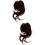 2Pièces Extensions Clip Synthétiques Marron Style Bun 7