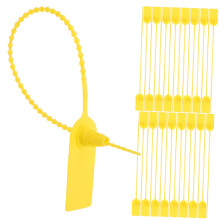 100pcs Tamper Evident Zip Ties Plastic Security Seal Tags SingleUse Waterproof Locking Fasteners