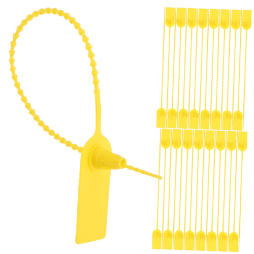 100pcs Tamper Evident Zip Ties Plastic Security Seal Tags SingleUse Waterproof Locking Fasteners