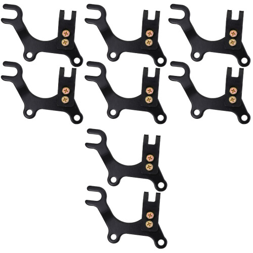 8Pièces Support De Noir Ajustable Pour Installation 2