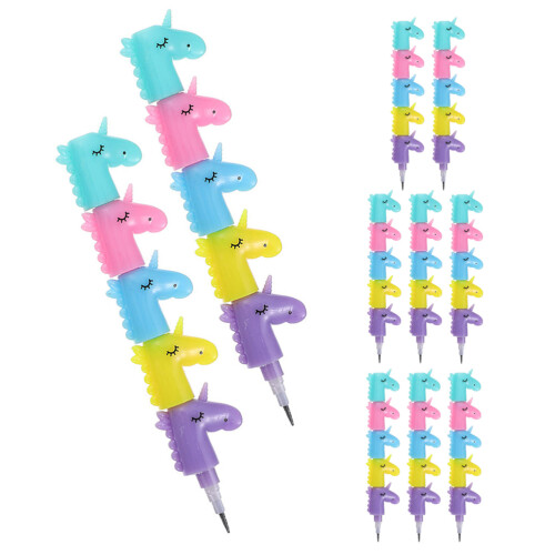 20Pcs Multi ABS Building Block Stackable Pencils Cute Kids Stationery