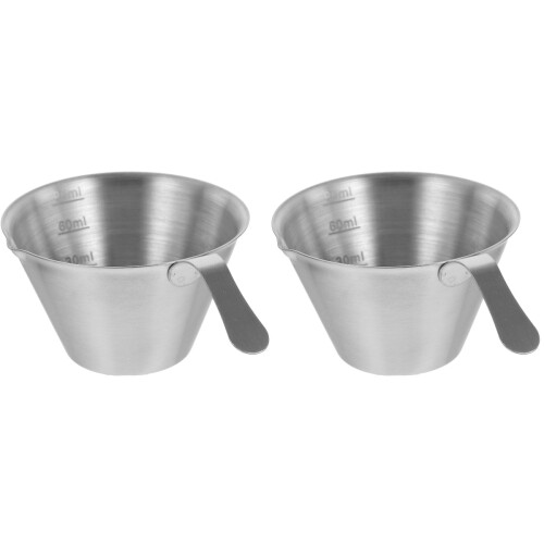 2 Count Coffee Dosing Cup Small Espresso Cups Multi-Function Milk 2