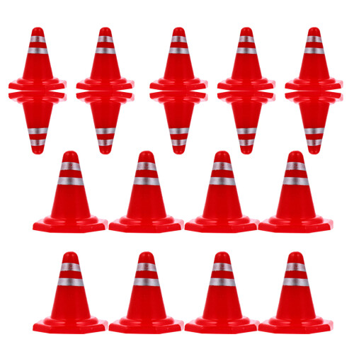 100 Pcs Traffic Roadblocks Simulation Sand Table Diy Road Cone Signs