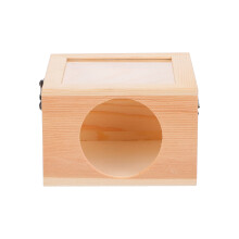 2 Pieces Wooden House Hamster Nest Beds Decor Hamsters