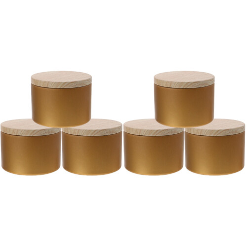 6 Pcs Iron Candle Cans Multi Purpose Jars For Home Storage 2