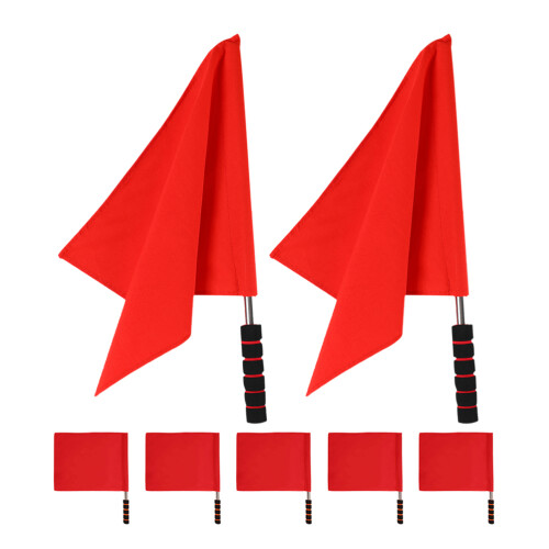 28Pcs Official Red Referee Flags Durable for Sports