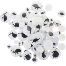 200Pcs Plastic Adhesive Eyeball Stickers for Creative Craft Projects