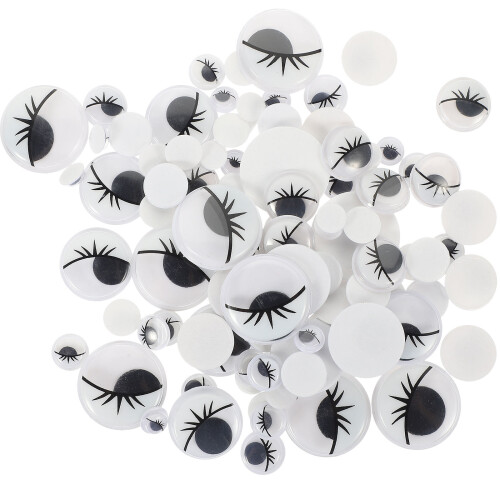 200Pcs Plastic Adhesive Eyeball Stickers for Creative Craft Projects