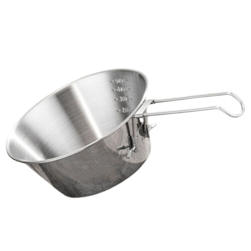 3 Sets Camping Bowl Titanium Cup Foldable 304 Stainless Steel 1